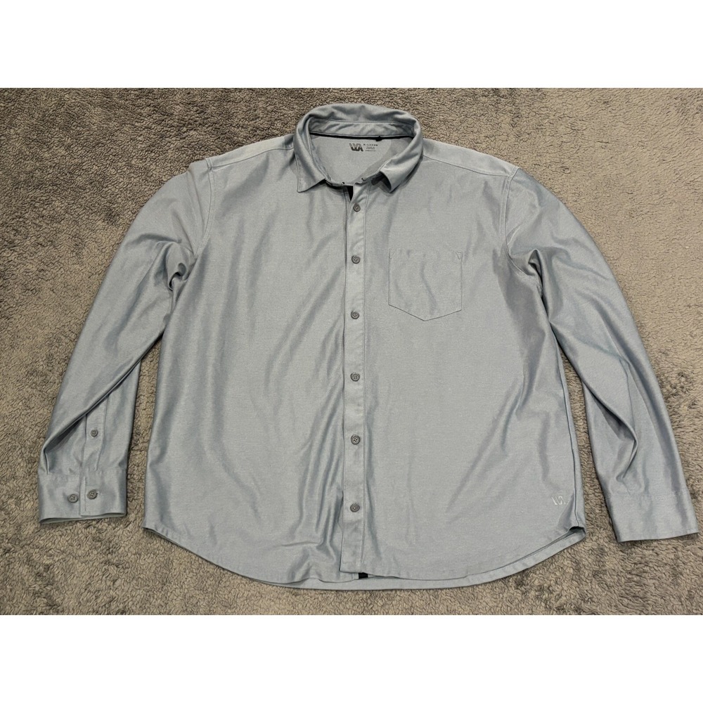 VRST Shirt Mens XL Long Sleeve Button Up Light Blue Heather MAX100346